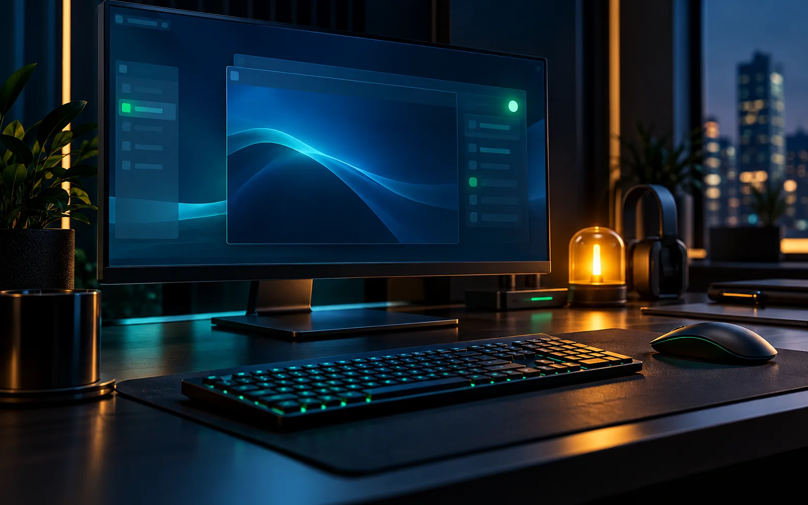 원격 PC 이용 전 키보드와 마우스, 접속 상태를 점검하는 화면
